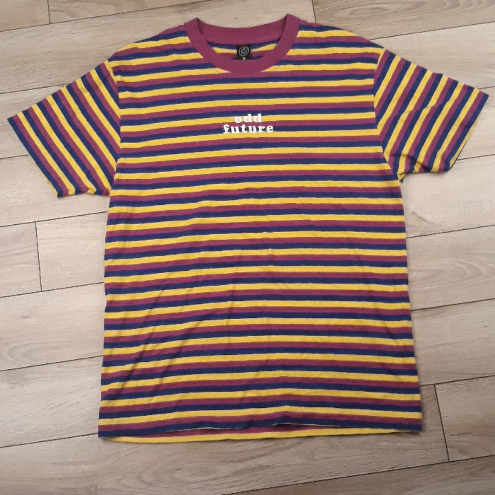 OFWGKTA Odd Future Striped Purple Embroidered Mens Shirt‎ Medium